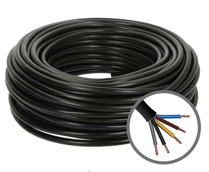 Kabli PP/J 5x1.5 crni licnasti - Slika 1