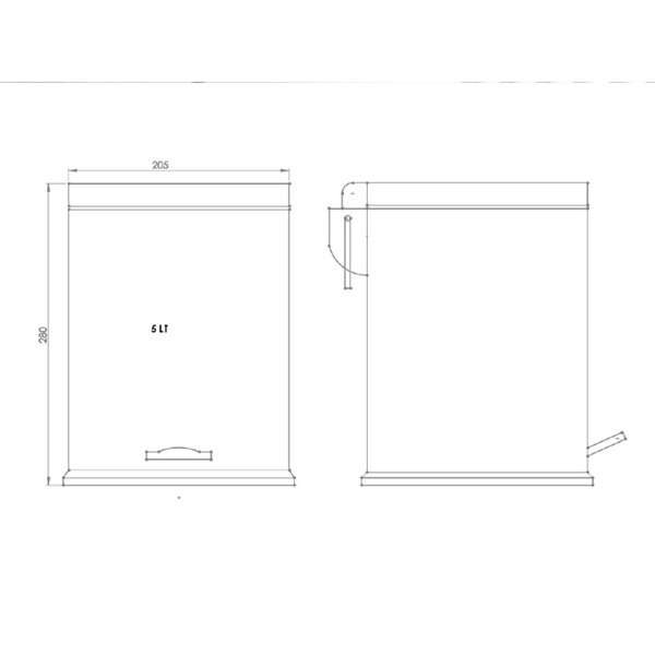 Kanta 5L classic LINNI white - Slika 6