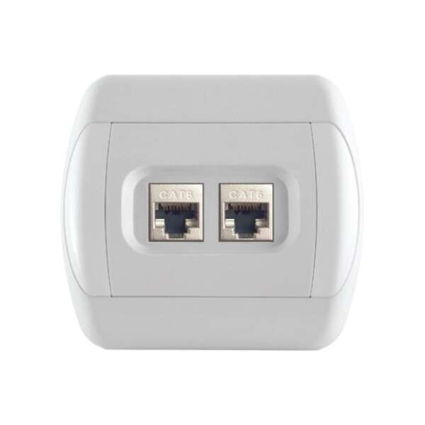 Komunikaciona priključnica RJ45 8/8 sa dva modula Cat6 STP Royal - Slika 1