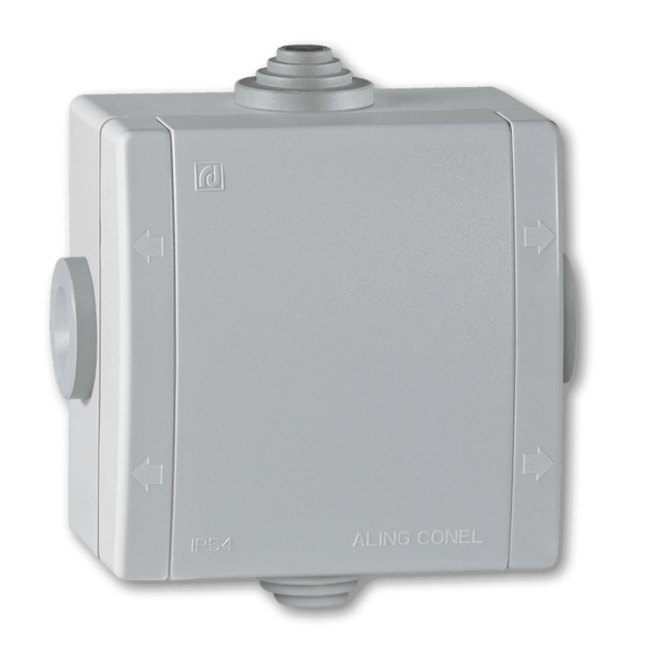 Kutija razvodna sa 2 uvoda Power 80x80 siva - Slika 1