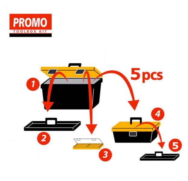 Kutija za alat komplet 3kom. 511N+311N+523 DiMartino - Slika 2