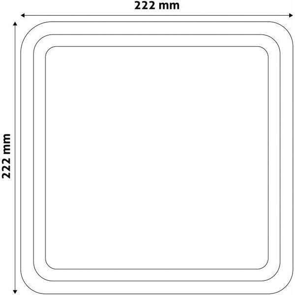 Kvadratna lampa (Merkur-S) pregrada IP54 12W 4000K siva - Slika 3