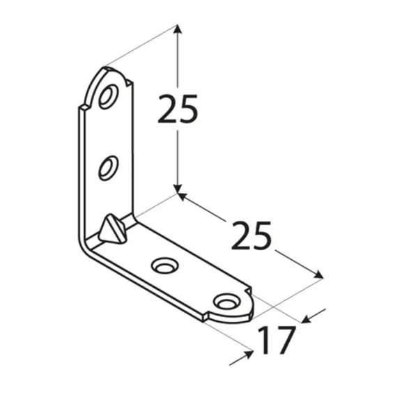 KW 25 Ugaona spojnica 25x25x14x1,5 mm - Slika 2