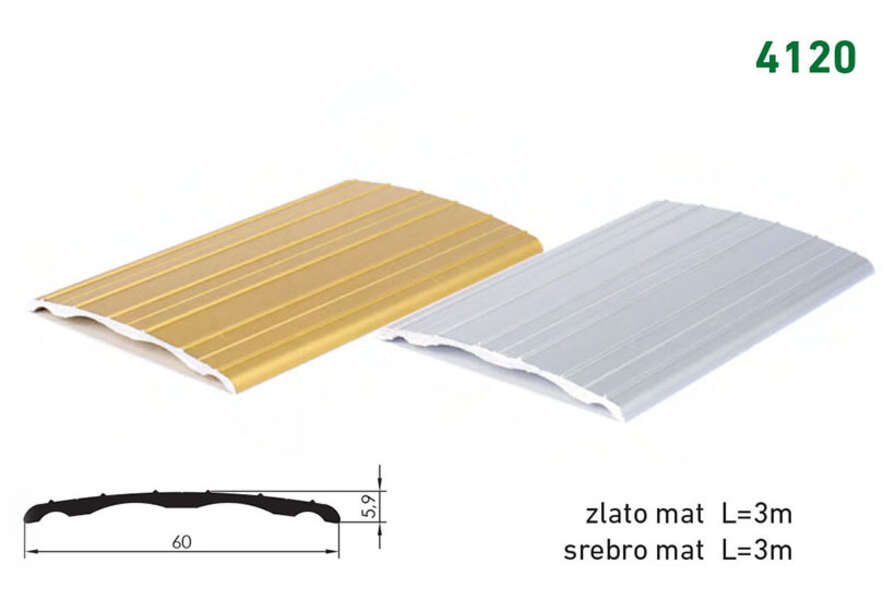 Lajsna prelazna ravna 4120 - zlatna - Slika 1