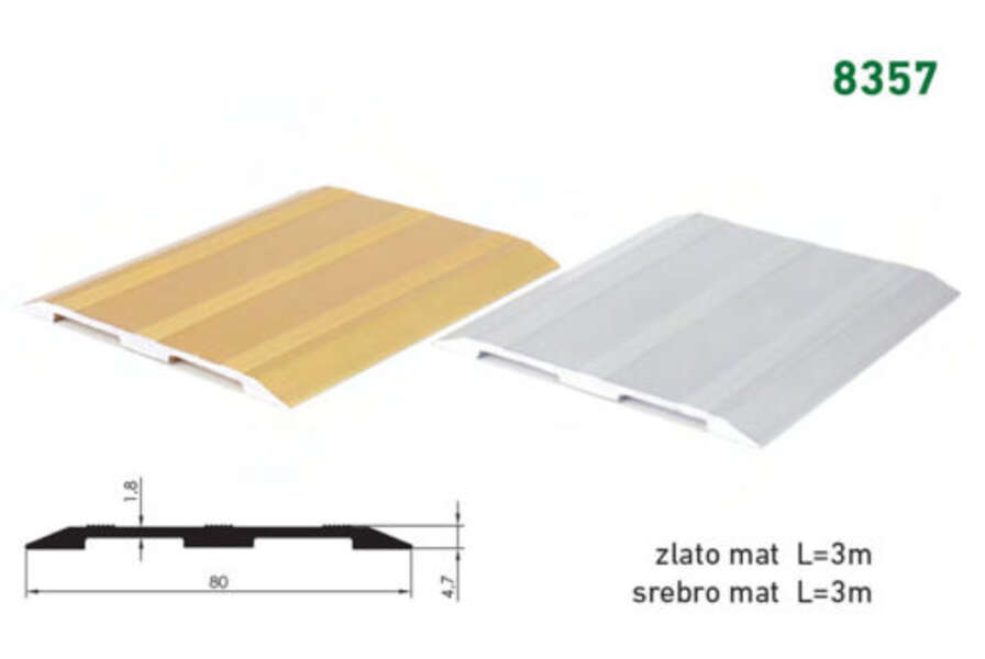 Lajsna prelazna ravna 8357 - zlatna - Slika 1