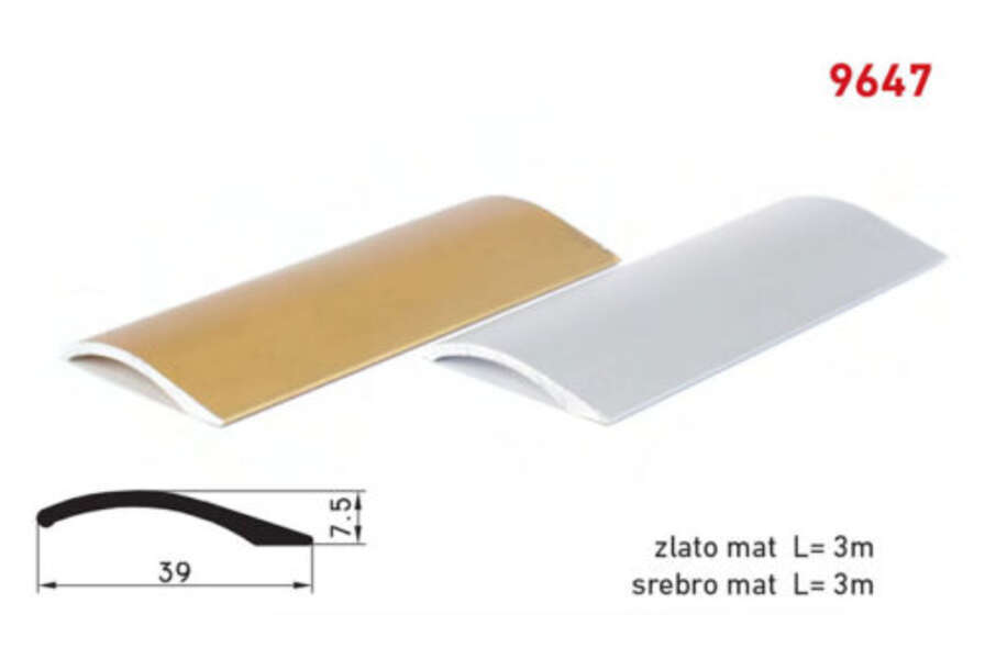 Lajsna prelazna visinska 9647 - srebrna - Slika 1