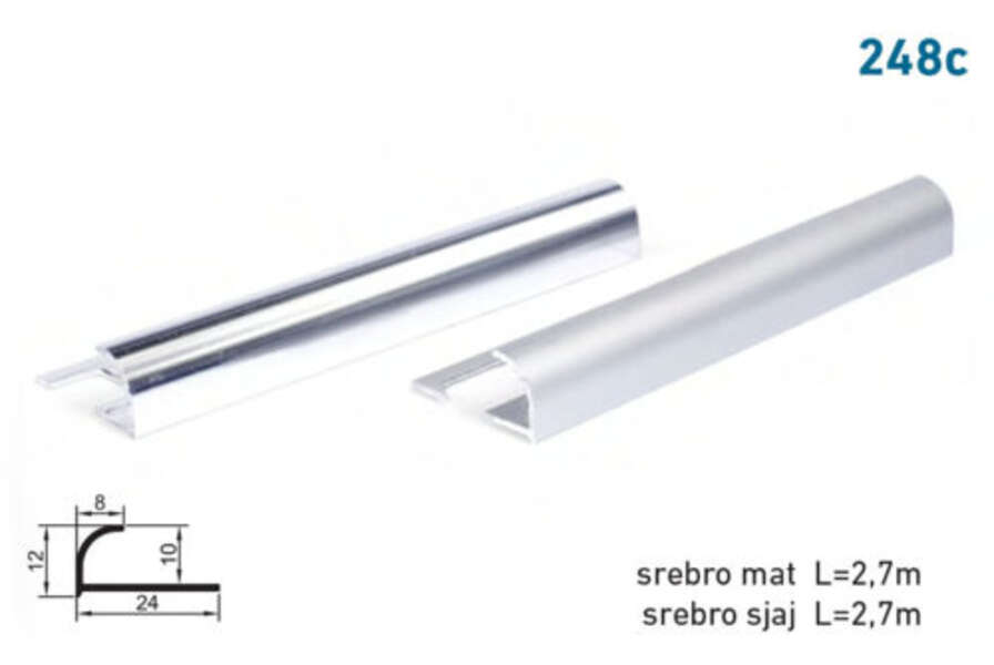 Lajsna za stepeništa i keramiku 248C - mat - Slika 1