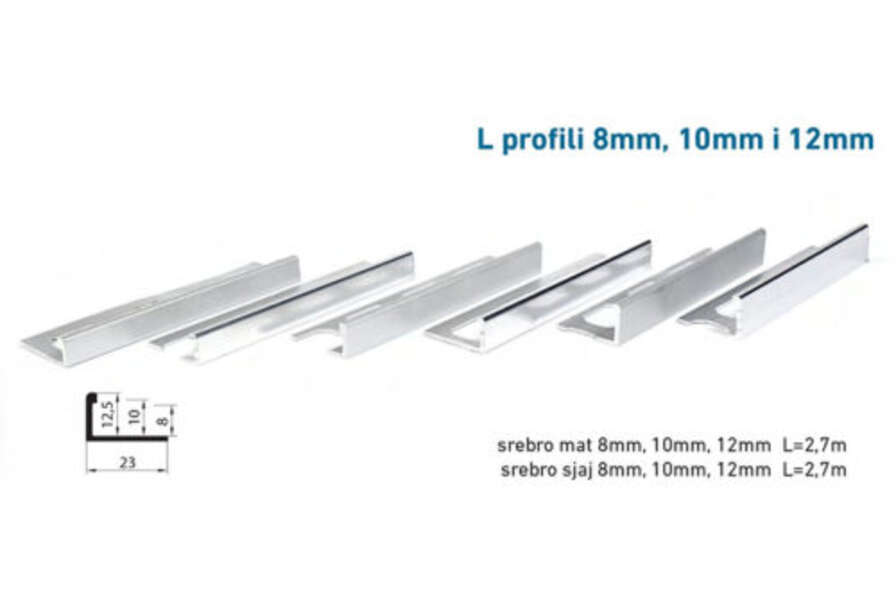 Lajsna za stepeništa i keramiku L profili - bronza mat 10mm - Slika 1