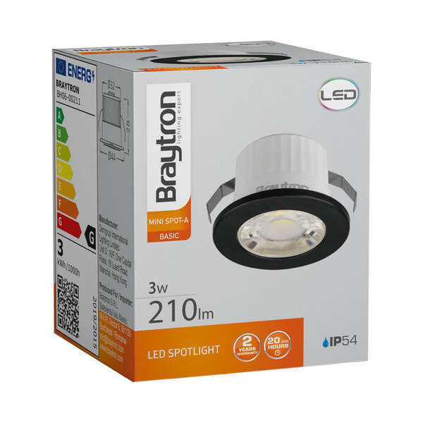 LED minispot svetijlka 3W 3000K crna - Slika 4