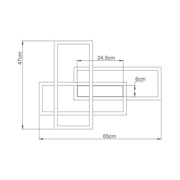 Led plafonjera crna, sa daljinskim upravljanjem 65W-IP20 - Slika 2