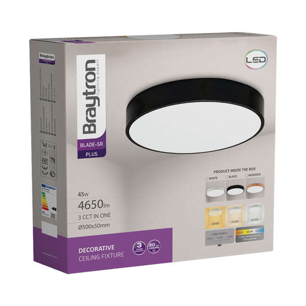 Led plafonjera okrugla crna 45W-3U1 - Slika 3