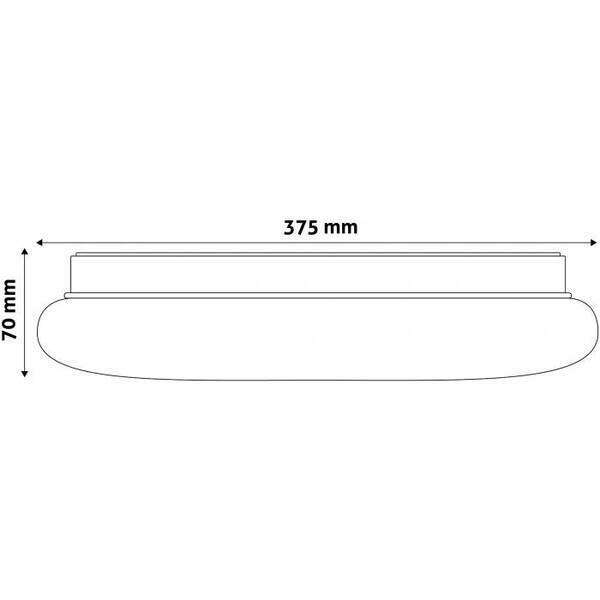 LED plafonjera Oyster Larissa 24W 375x70mm 3000K - Slika 3