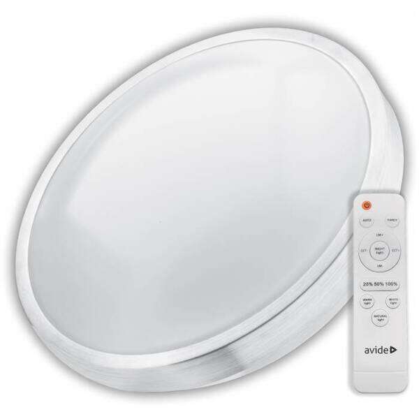 LED plafonjera Oyster Pandora CCT alu 48W sa daljinskim - Slika 1