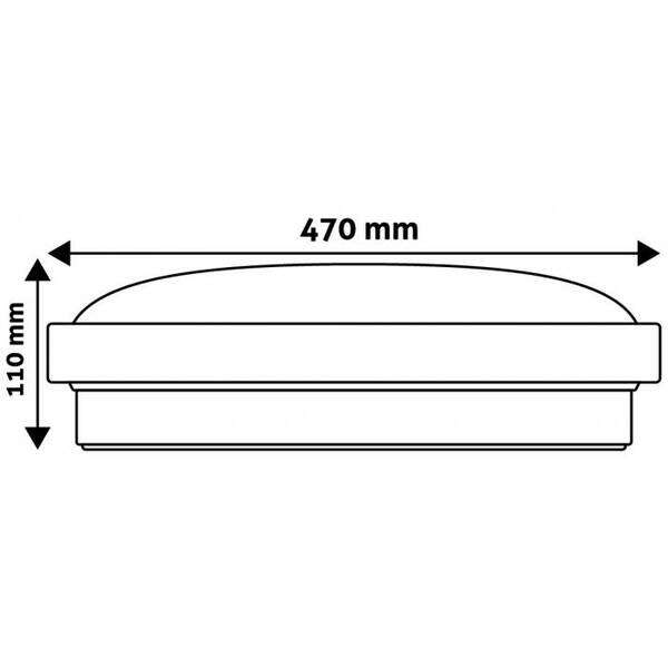 LED plafonjera Oyster Pandora CCT alu 48W sa daljinskim - Slika 4