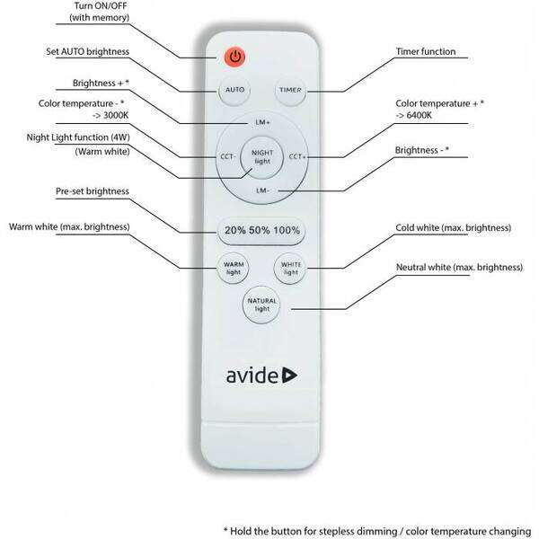LED plafonjera Oyster Stella CCT 80W (40+40) sa daljinskim - Slika 2