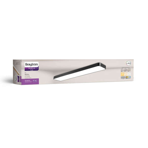 Led plafonjera pravougaona, crna, 45W-3U1 - Slika 4