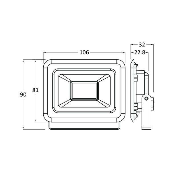 Led reflektor 10W-IP65 - 6500K - Slika 4