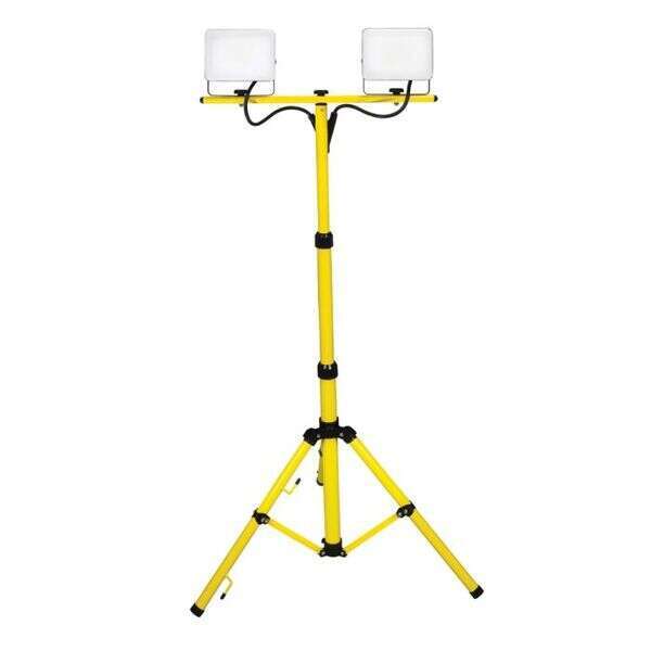 LED reflektor na stativu 6500K IP44 crno/žuti 3200lm - 2*30W - Slika 2