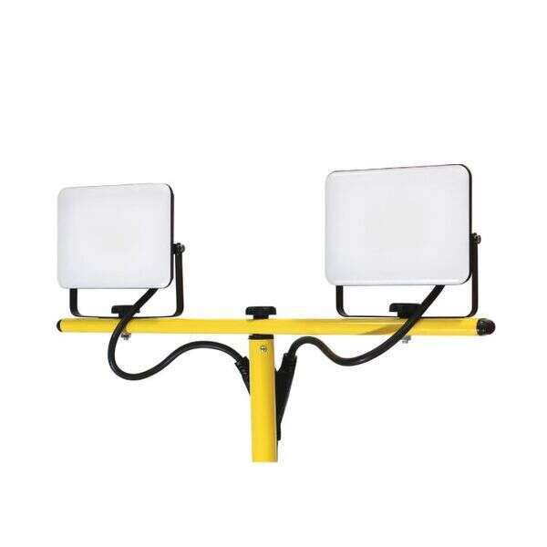 LED reflektor na stativu 6500K IP44 crno/žuti 3200lm - 2*50W - Slika 1