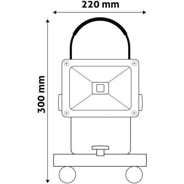 LED reflektor SMD punjiva 6400K CW crna-zuta 10W - Slika 2