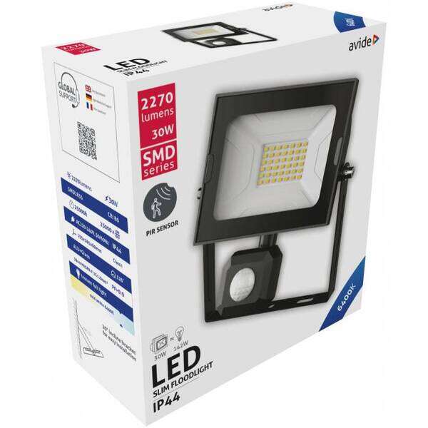 LED reflektor SMD tanki 30W CW 6400K sa senzorom - Slika 2