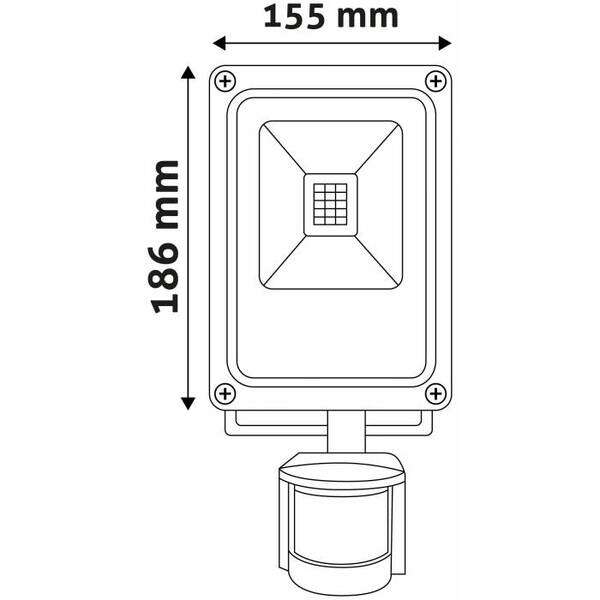 LED reflektor tanki 20W CW 6400K sa senzorom - Slika 2
