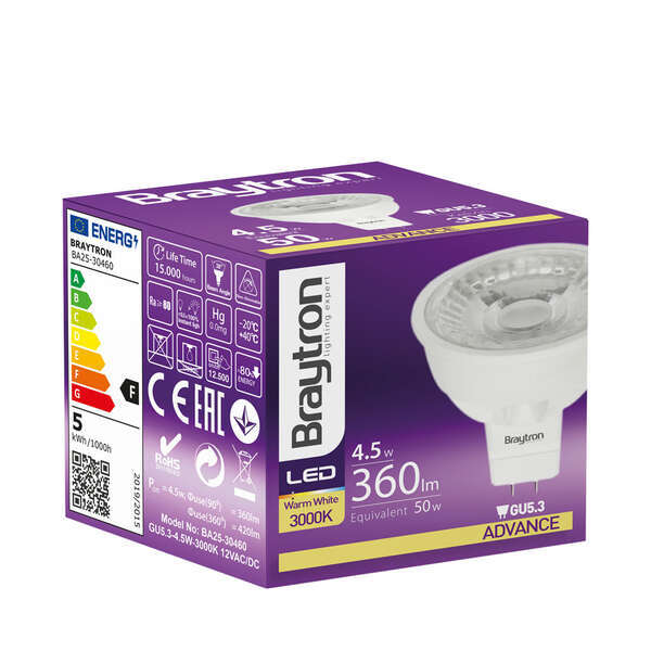 LED sijalica 4,5W 3000K GU5.3 - Slika 3