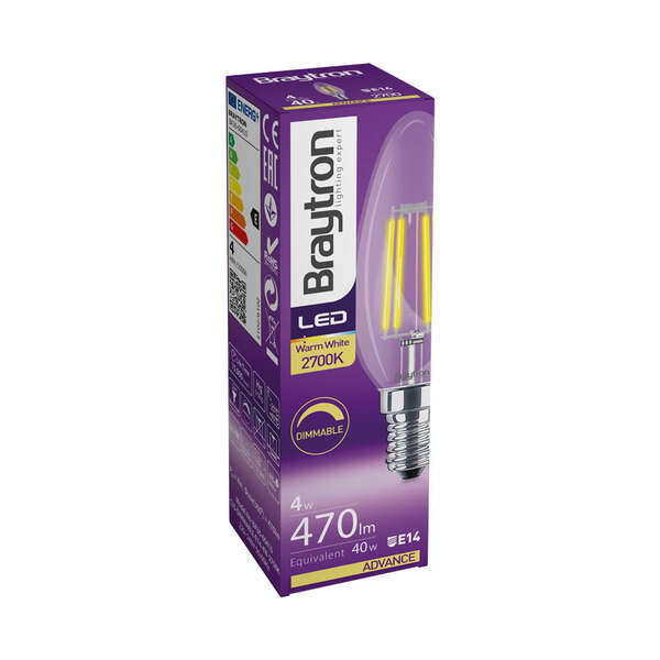 LED sijalica 4W, E14, 2700K, dimabilna - Slika 3