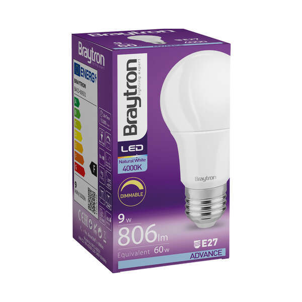 LED sijalica A60, 9W, E27, 3000K dimabilna - Slika 3