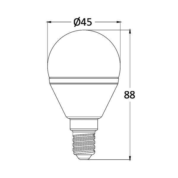 LED sijalica P45, 6,5W, 3000K E14 - Slika 4