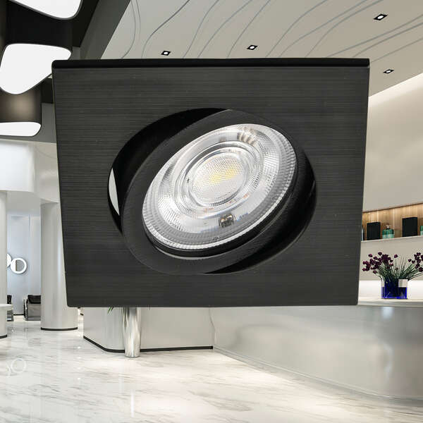 LED spot svetiljka dimabilna 7W, 3U1 kvadratna crna - Slika 2