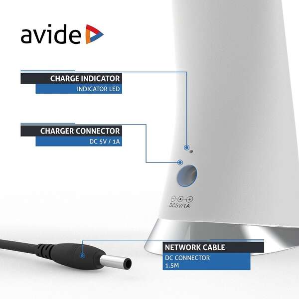 LED stona lampa Business Leather 6W 5000K bela Avide - Slika 4