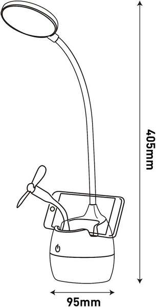 LED stona lampa držač za olovke 5W Avide - Slika 3