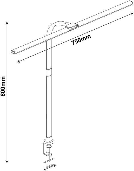 LED stona lampa dvoglavna Clip 18W Avide - Slika 3