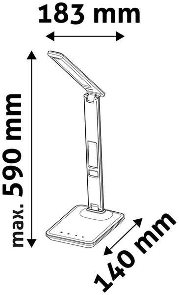 LED stona lampa Office Leather 6W 5000K crna Avide - Slika 4
