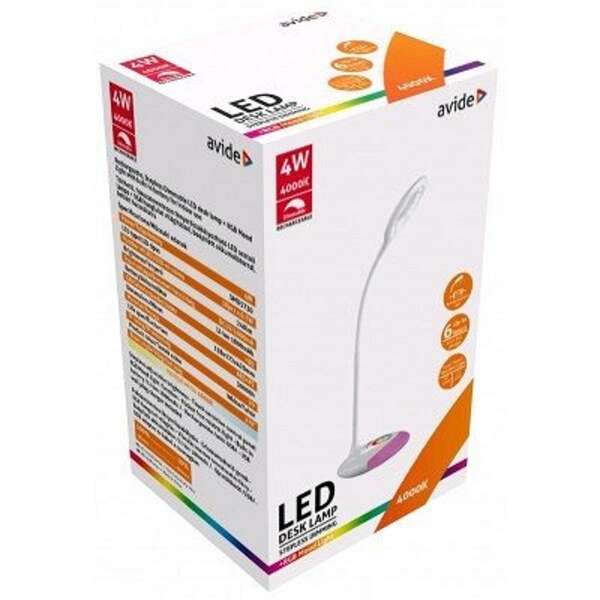 LED stona lampa sa adapterom RGB White 4W 4000K bela Avide - Slika 3