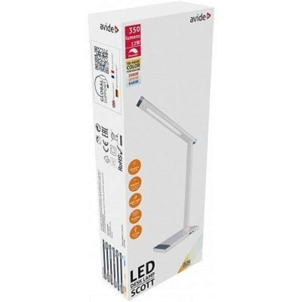 LED stona lampa sa adapterom Scott 12W 5000K bela Avide - Slika 2