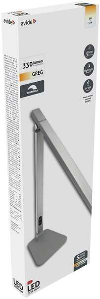 LED stona lampa sklopiva 5V 8W siva Avide - Slika 2