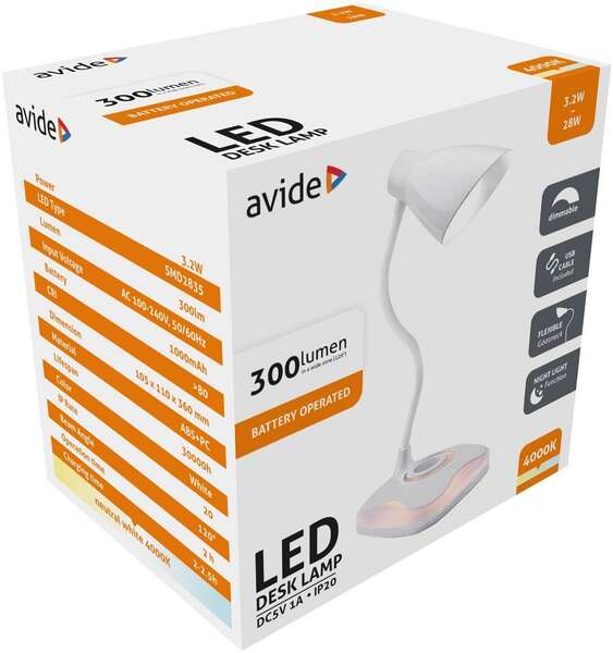 LED stona lampa USB 3.2W 4000K Avide - Slika 2