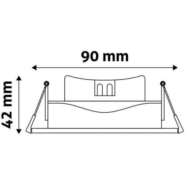 LED ugradna kvadratna spot lampa 5W IP20 3000K Bela - Slika 3