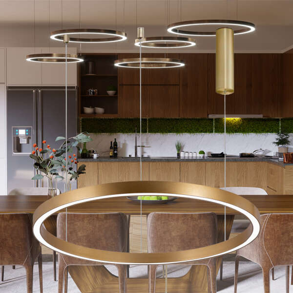 Led visilica, okrugla zlatna 2540-RND-45W-3IN1 - Slika 2