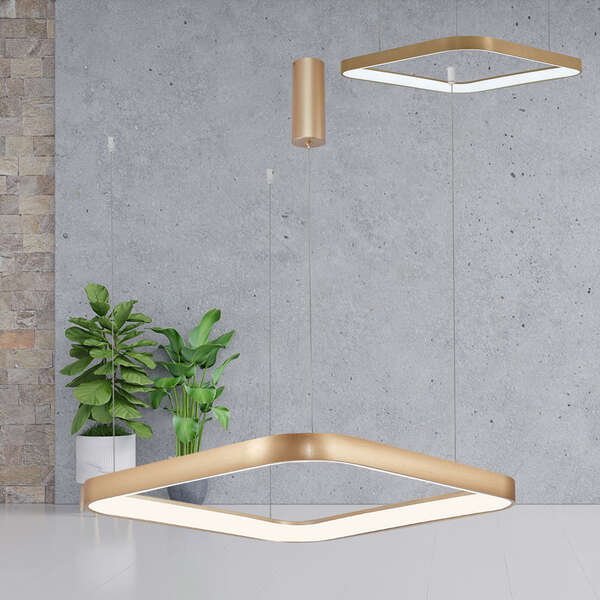 Led visilica kvadratna zlatna 46W-3U1-IP20 - Slika 2