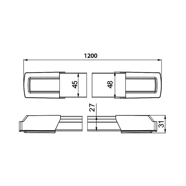 LED zidna svetiljka 36W, 0.6MT, 3000K - Slika 3