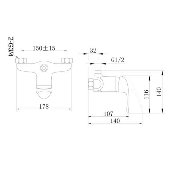 Slavina za tuš kabinu MISISIPI LINNI - Slika 4