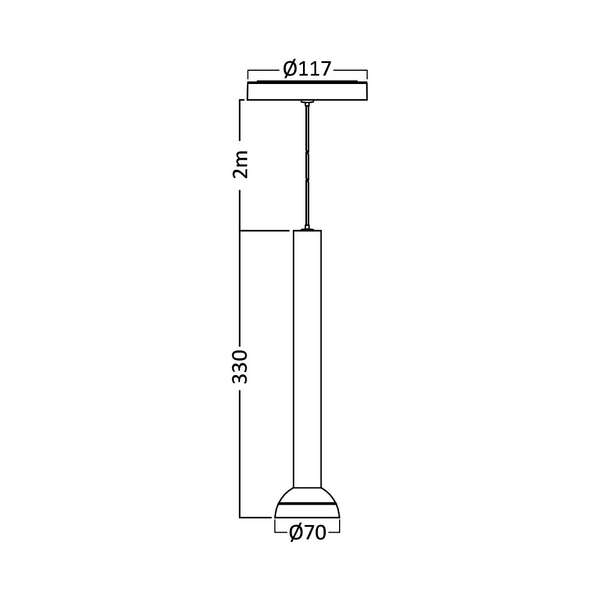 Magnetna visilica 7W, 3000K, crna - Slika 3