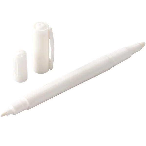 Marker permanentni tanki dvostrani - beli LEVIOR - Slika 1