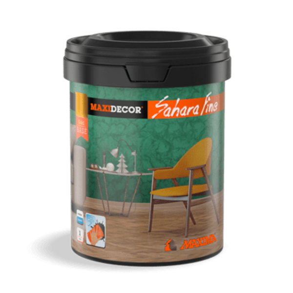Maxidecor Sahara fine dekorativni vodoperivi premaz 1L crni - Slika 1