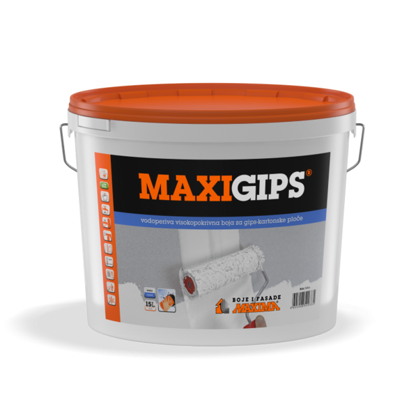 MAXIGIPS vodoperiva boja za gips-kartonske ploče 3l - Slika 1