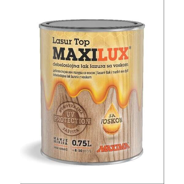 Maxilux Lasur top debeloslojna lak lazura sa voskom 2,5l - - Slika 1