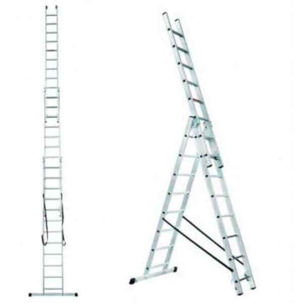 Merdevine trodelne alu 11 gazišta ALPOS - Slika 1